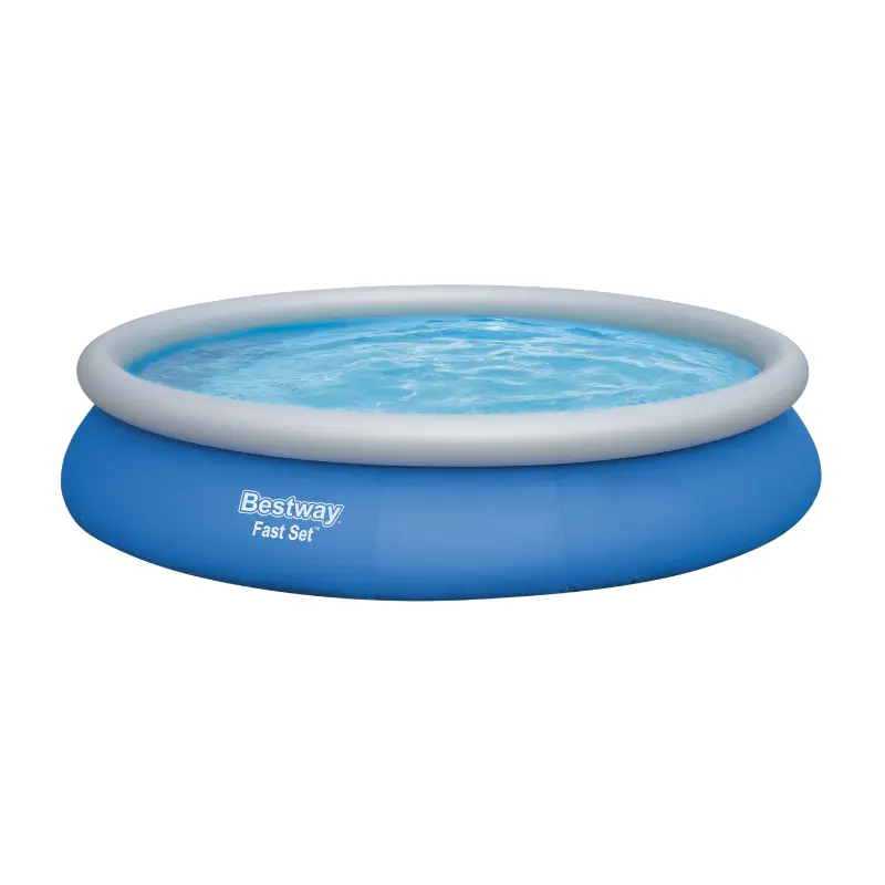 Piscine autoportante ronde Bestway Fast Set 4,57 × 0,84 m, vue de face