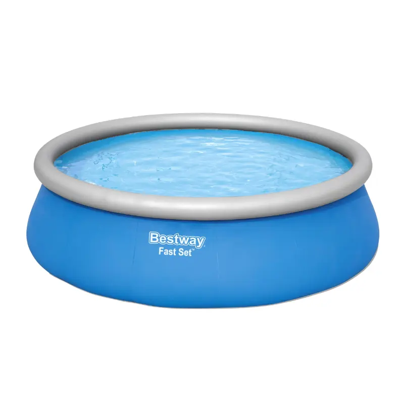 Piscine autoportante ronde Bestway Fast Set 4,57 × 1,22 m, vue de face