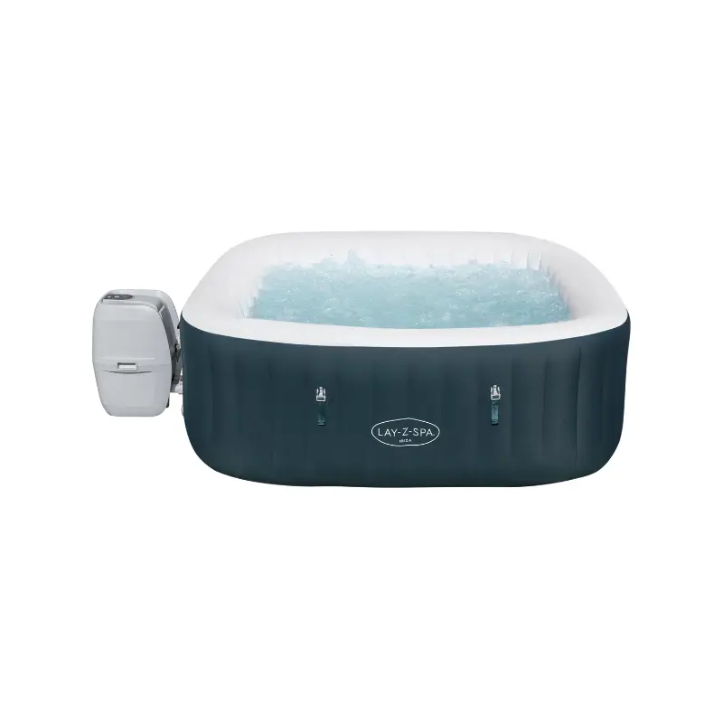 Spa gonflable Bestway Lay-Z-Spa Ibiza AirJet EnergySense 4-6 places, vue de trois quarts