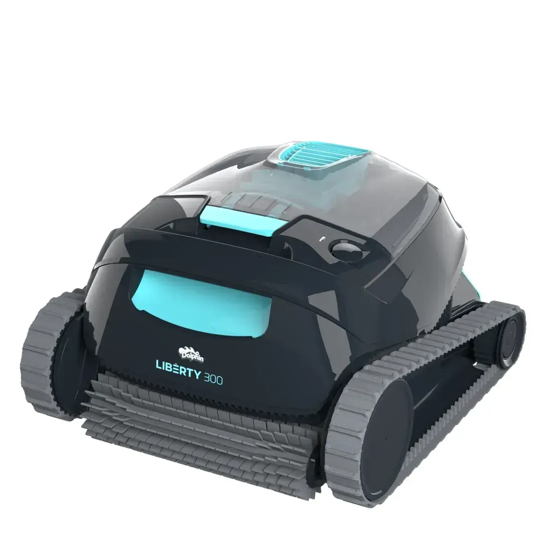 Robot de piscine Dolphin Liberty 300, vue de trois quarts