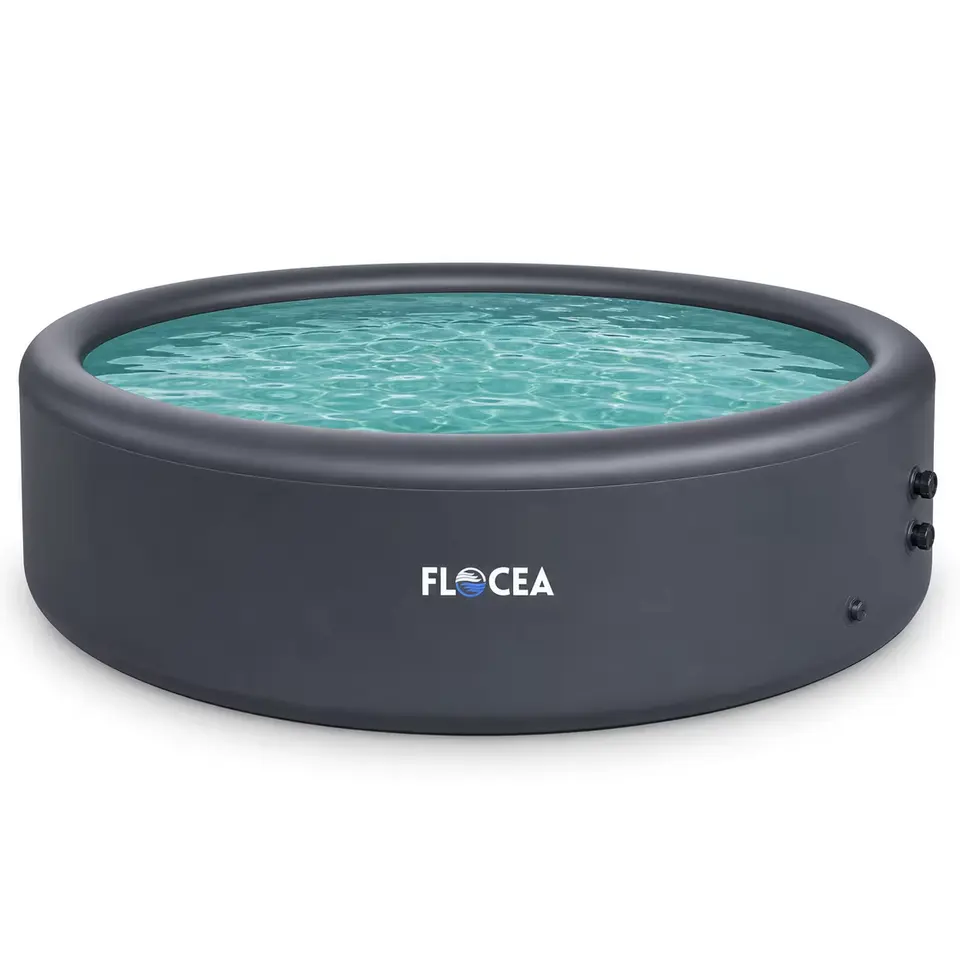 Piscine gonflable rigide Flocea Drop-Stitch ronde 4 × 1,20 m, vue de face