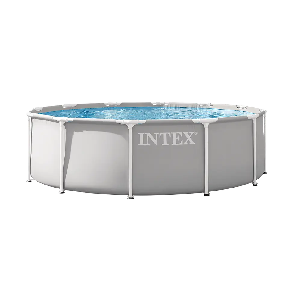 Piscine tubulaire ronde Intex Prism Frame 3,66 × 0,99 m, vue de face