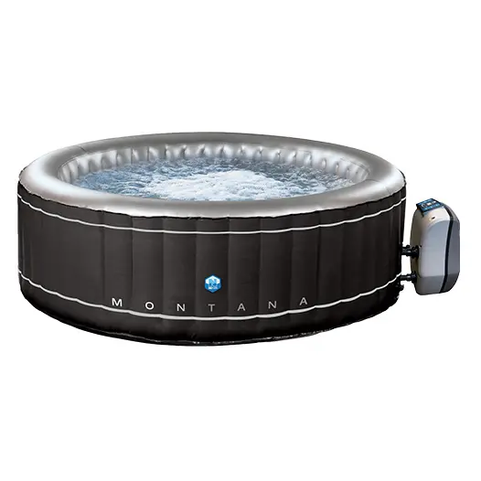 Spa gonflable NetSpa Montana 4 places, vue de trois quarts