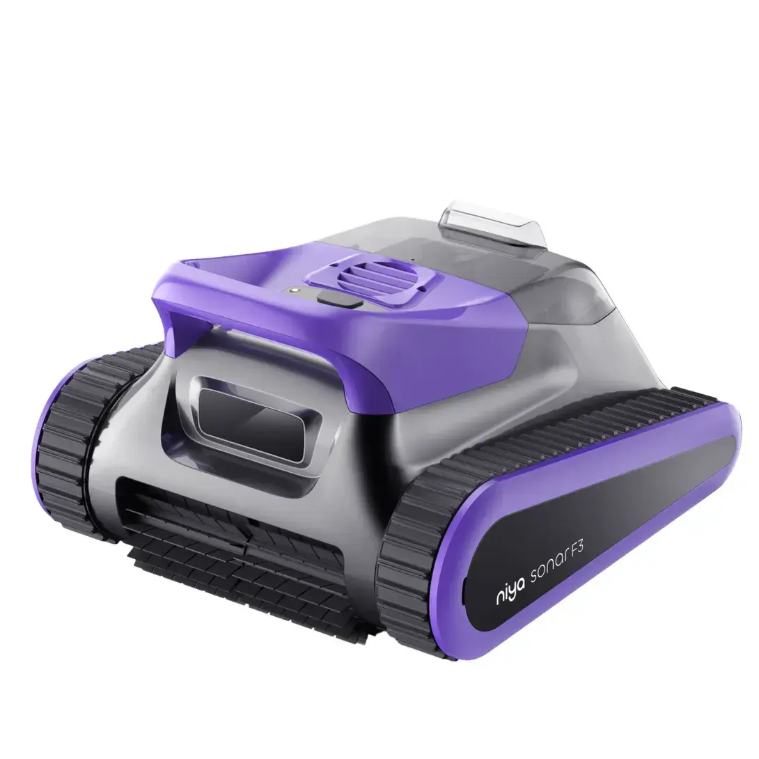 Robot de piscine Niya Sonar F3, vue de trois quarts