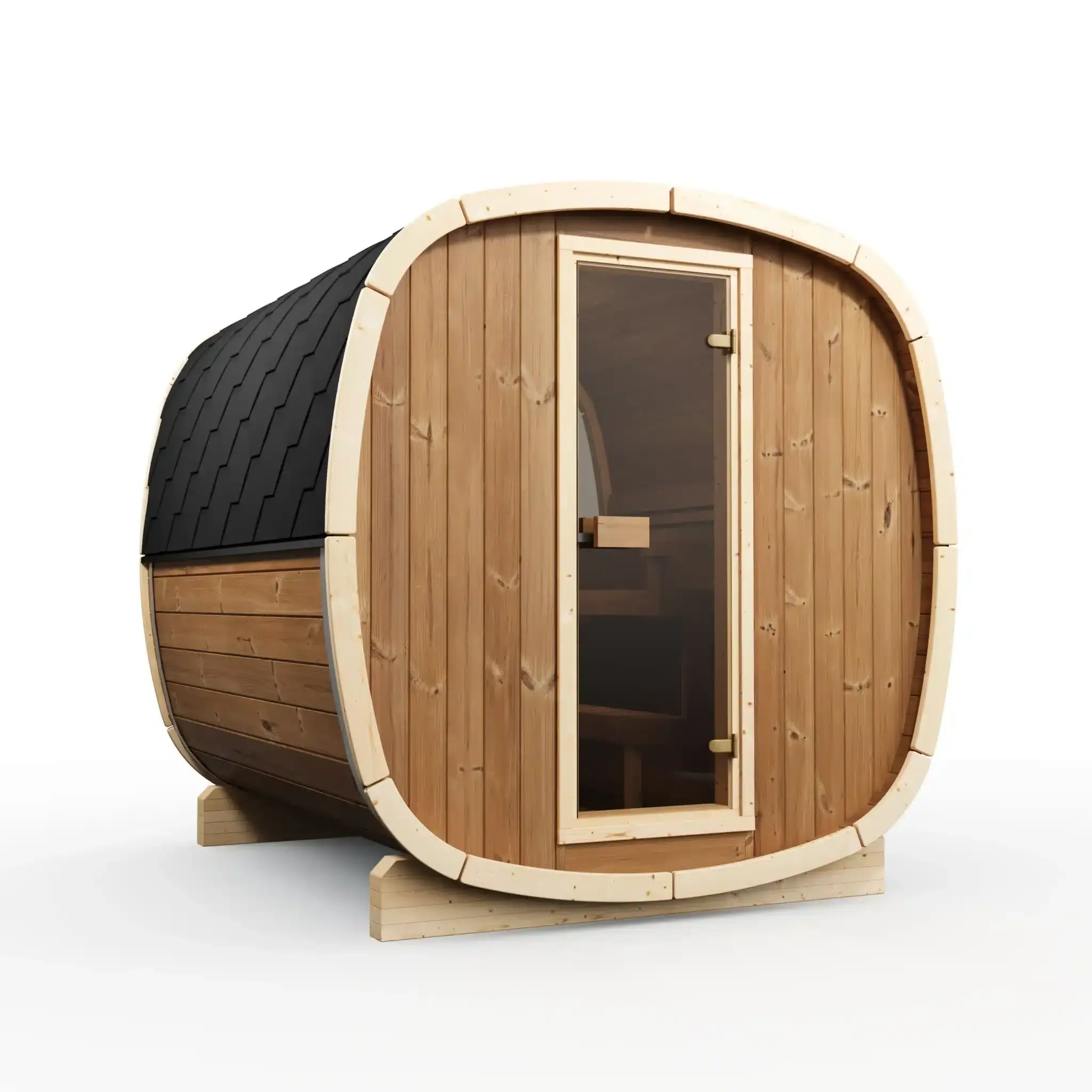 Sauna extérieur Njord Bjorn 230, vue de trois quarts