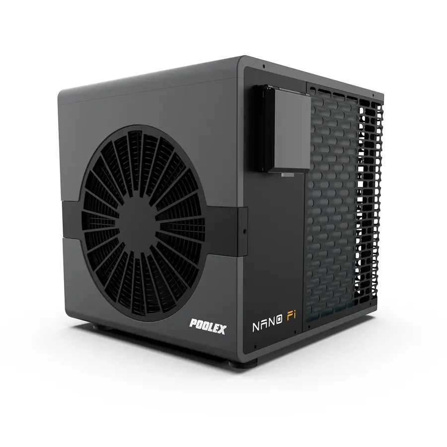 Pompe à chaleur de piscine Poolex Nano FI 5, vue de trois quarts